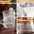 Vintage Glass Coffee Mugs Set of 2, 14 Ounces